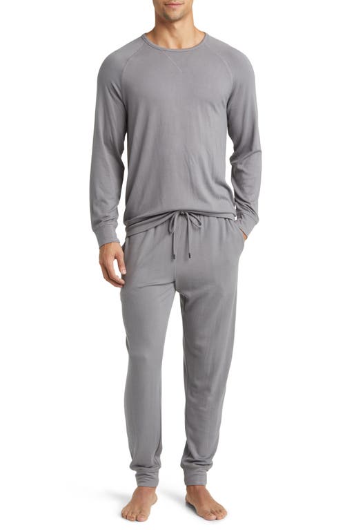 Stretch Viscose Pajama Joggers in Grey