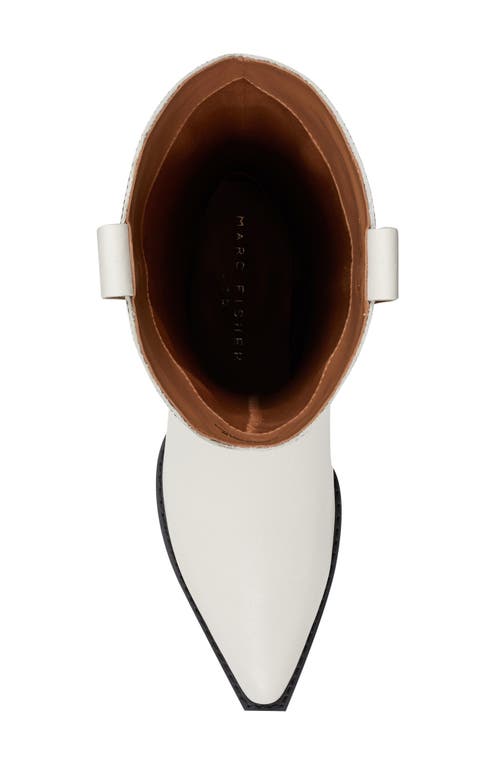 Marc Fisher Ltd Roselle Western Boot In Ivory