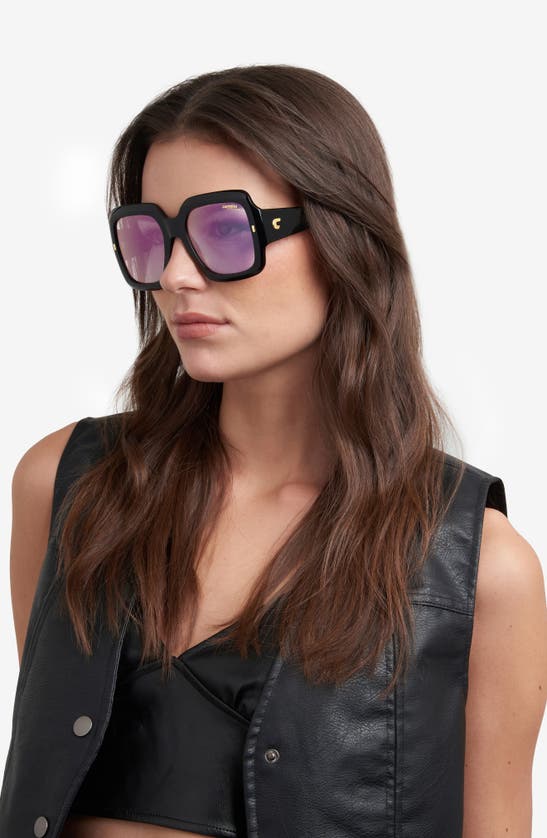 Shop Carrera Eyewear 54mm Square Sunglasses In Black/ Multilayer Viol