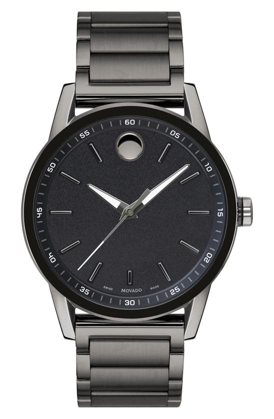 Movado Museum Sport Gunmetal-tone Watch, 42mm In Black/gray
