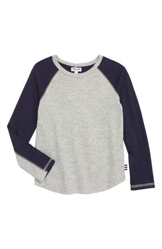 Splendid Boys' Two-tone Raglan Tee - Little Kid In Heather Grey/ Navy