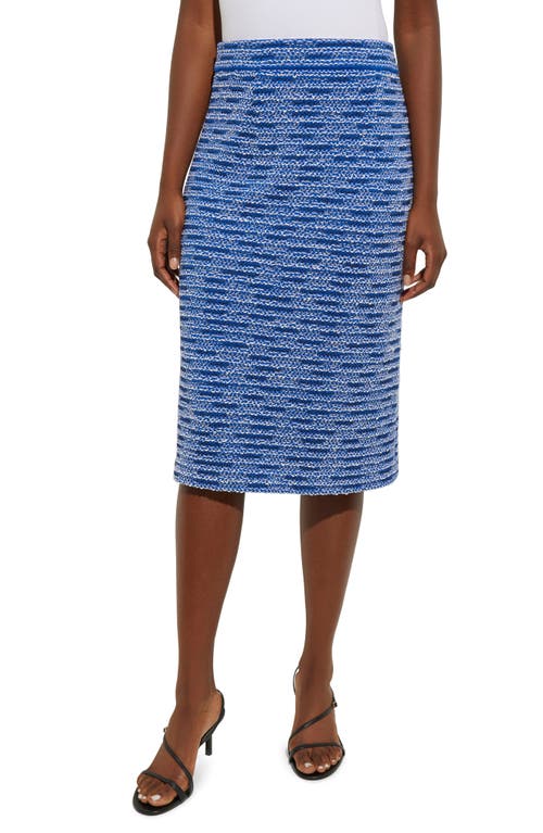 Misook Tweed Pencil Skirt in Lyons Blue/new Ivory/black at Nordstrom, Size X-Large