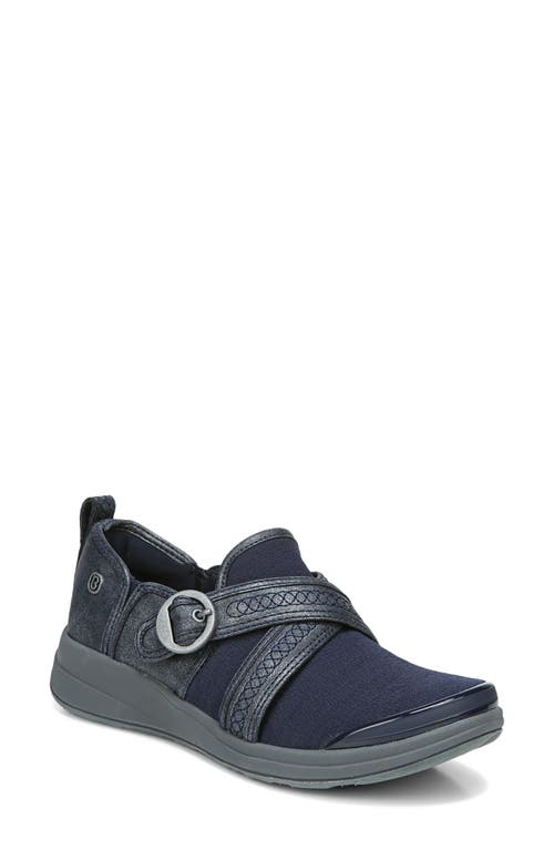 Indigo Slip-On Sneaker in Navy Blazer Faux Leather