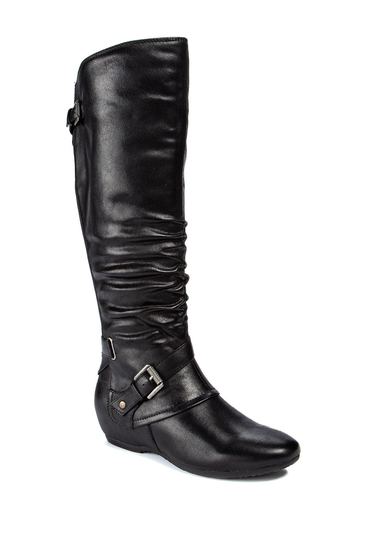 wedge tall boots