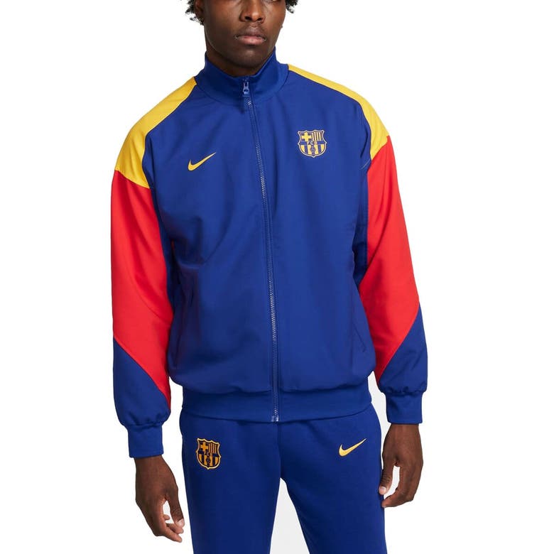 Shop Nike Royal Barcelona 2023/24 Drac Pack Strike Anthem Full-zip Jacket