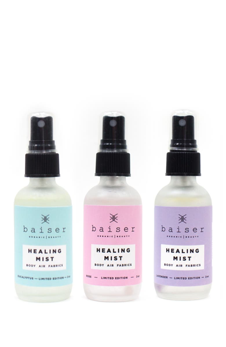 BAISER BEAUTY Healing Mists Box - Set of 3, Main, color, ROSE/LAVENDER/EUCALYPTUS