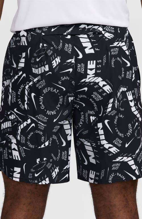 Shop Nike Challenger Dri-fit Shorts In Black/white/black