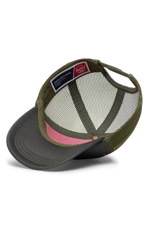 Shop Herschel Supply Co . Whaler Mesh Trucker Hat In Four Leaf Clover