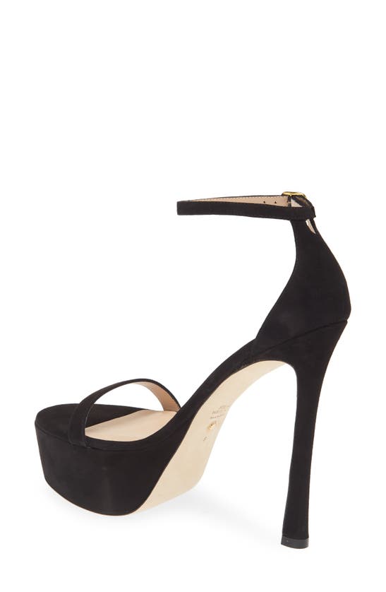 Stuart Weitzman Nudistcurve Hollywood Sandal In Black