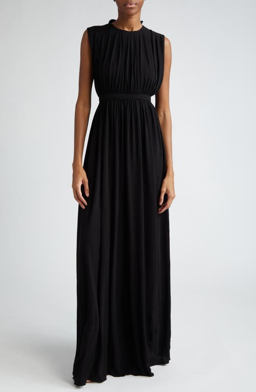 Sleeveless Jersey Maxi Dress in Black