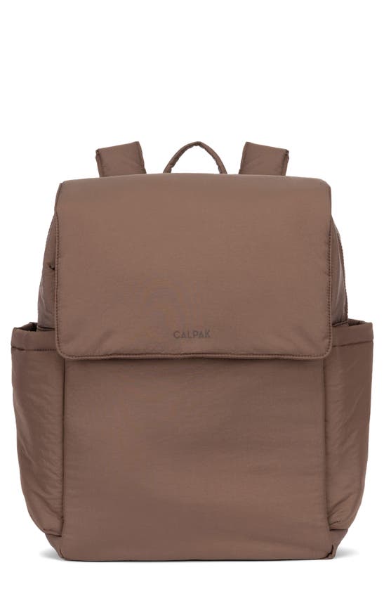 Calpak Babies' Diaper Backpack With Laptop Sleeve In Brown