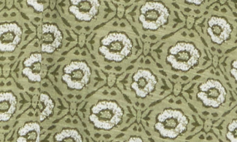 Shop Lucky Brand Floral Cotton & Modal Tassel Tie Top In Green Multi