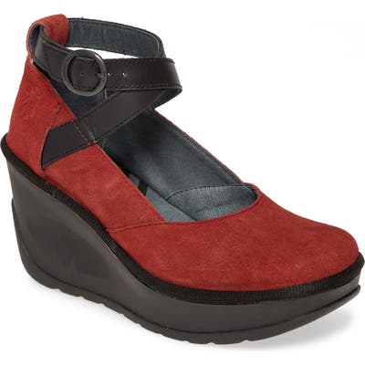 Fly London Jest Wedge Pump, Burgundy