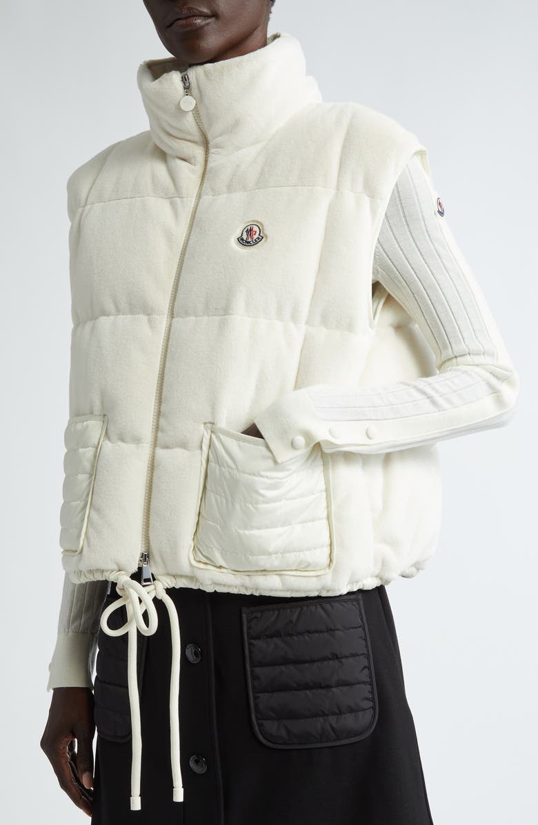 Moncler Arques Quilted Fleece Down Vest, Alternate, color,