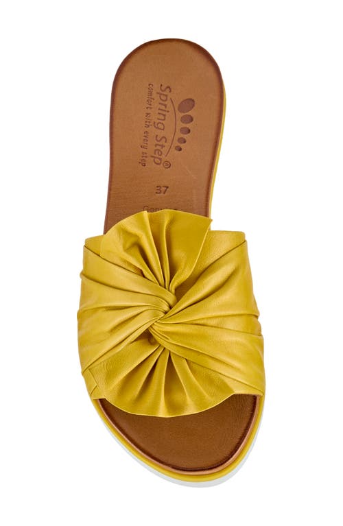 Shop Spring Step Lavona Slide Sandal In Yellow