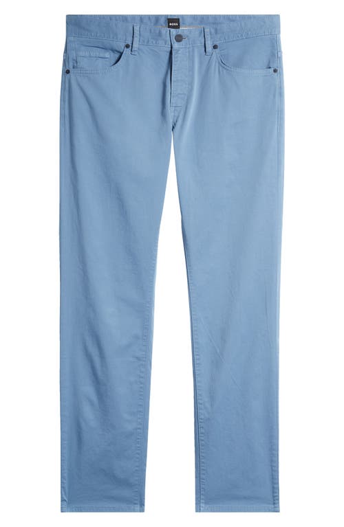 Shop Hugo Boss Boss Delaware Straight Leg Five Pocket Pants In Light Blue