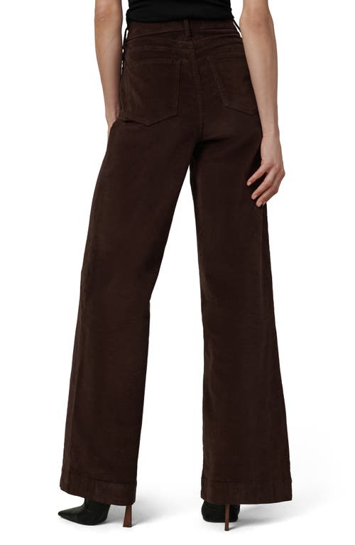 Shop Joe's The Mia High Waist Wide Leg Corduroy Jeans In Coffee Bean