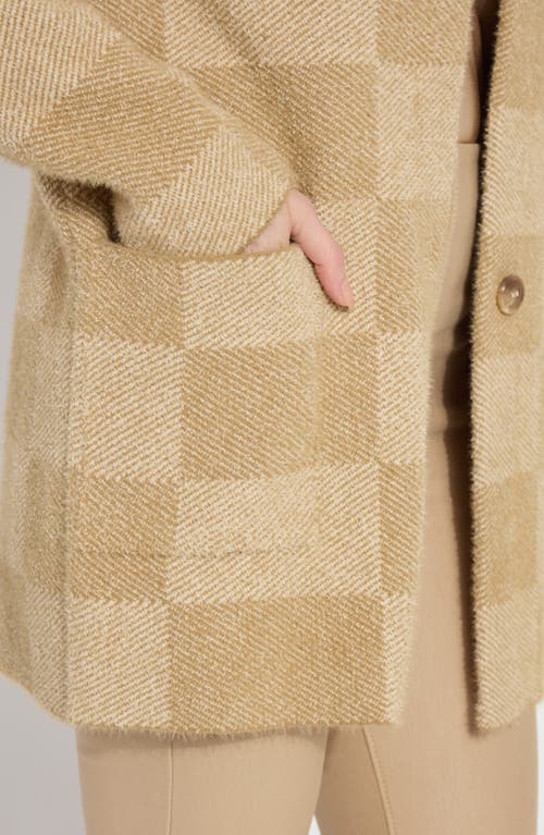 Shop Lyssé Salma Oversize Check Pattern Sweater Coat In Nutshell Chess