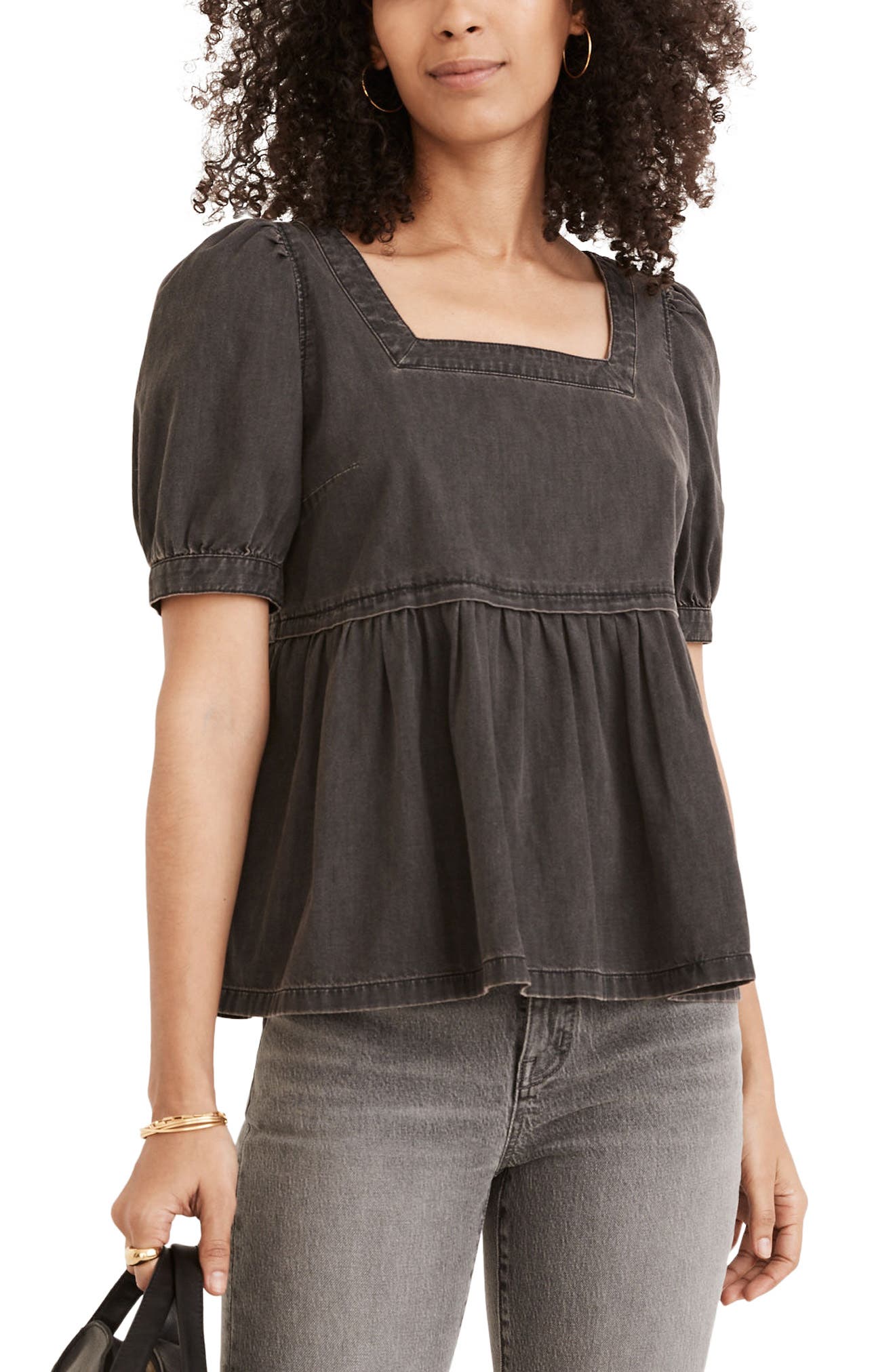 madewell denim babydoll dress