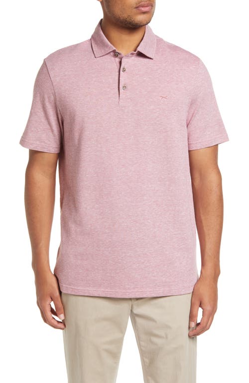 Brax Pepe Cotton & Linen Blend Polo in Smoke Red