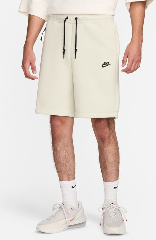 Shop Nike Tech Fleece Sweat Shorts In Sea Glass/ Black