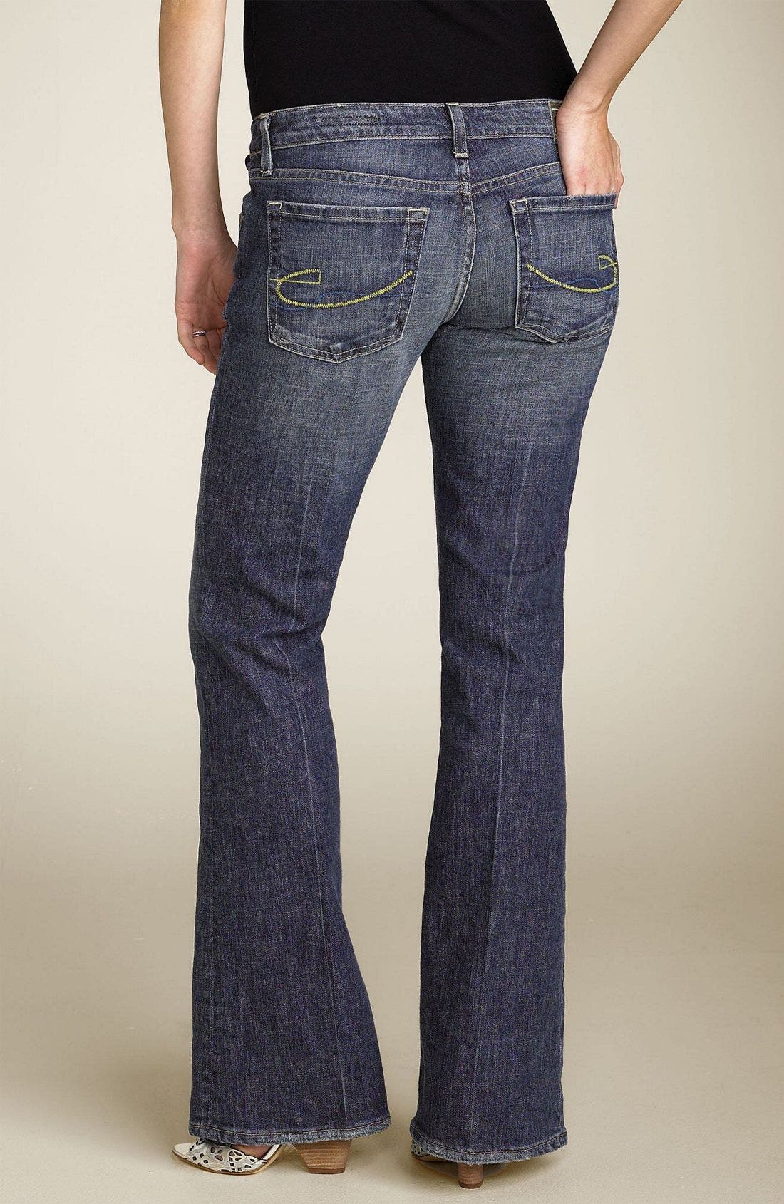 Chip & Pepper 'Mamasita' Maternity Bootcut Stretch Jeans (Platinum