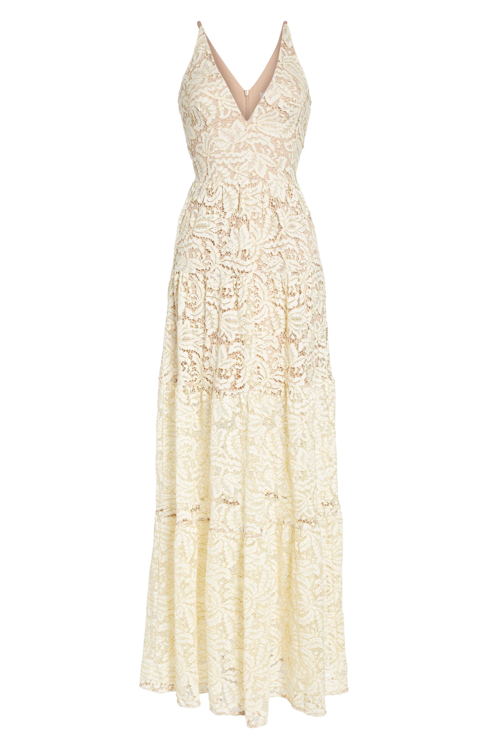 Dress the Population Melina Lace Fit & Flare Maxi Dress | Nordstrom
