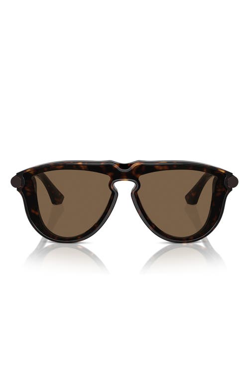 Shop Burberry 36mm Pilot Sunglasses In Dk Havana