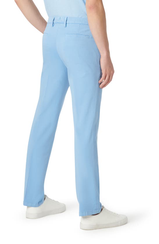 Shop Bugatchi Flat Front Stretch Chinos In Air Blue