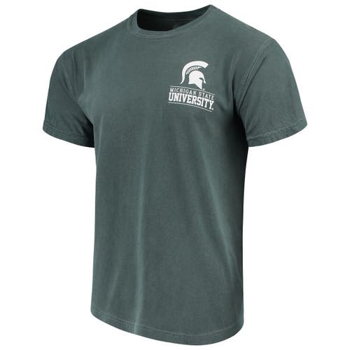 IMAGE ONE Men's Green Michigan State Spartans Comfort Colors Campus Icon T-Shirt