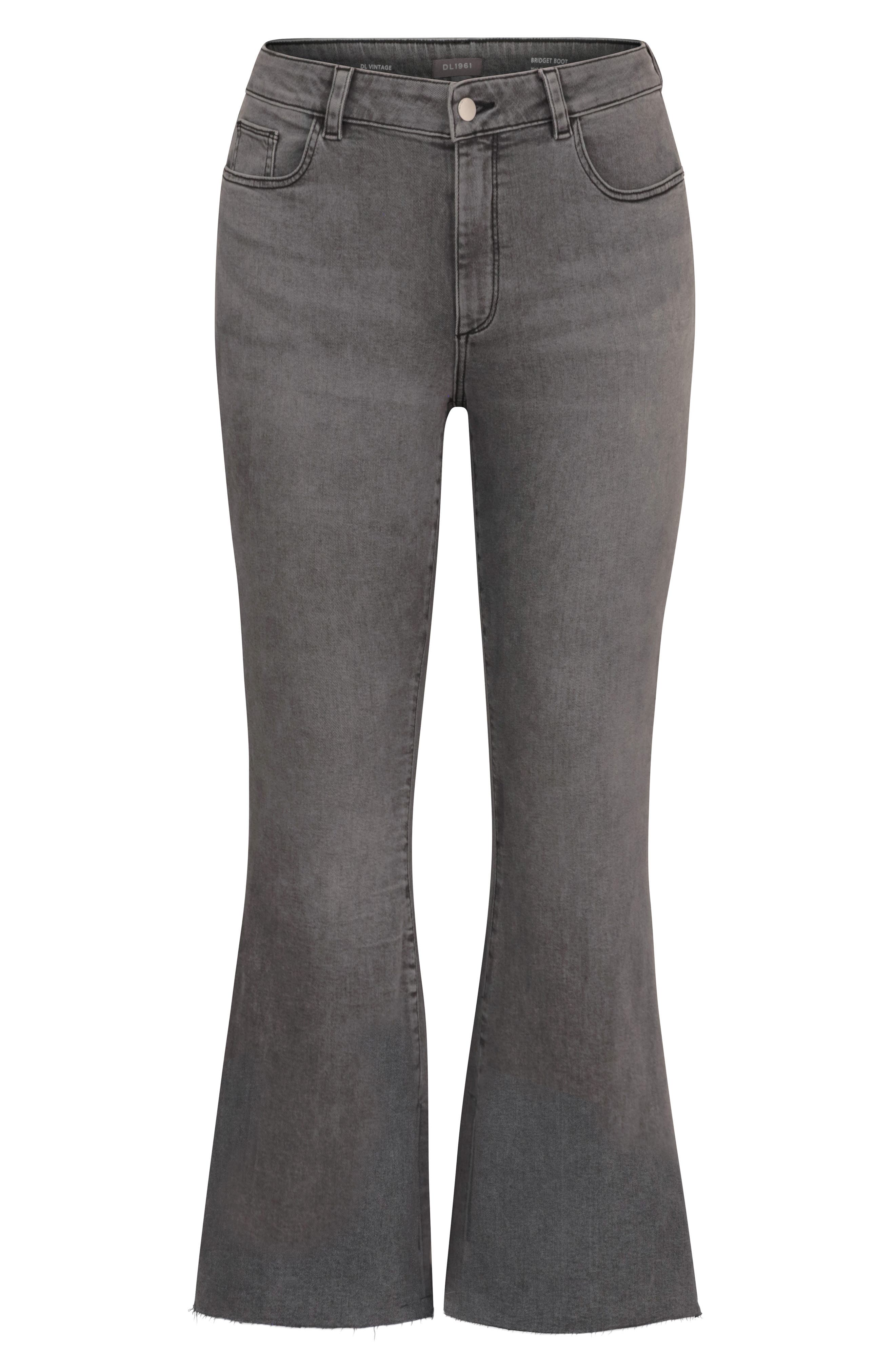 grey boot cut jeans