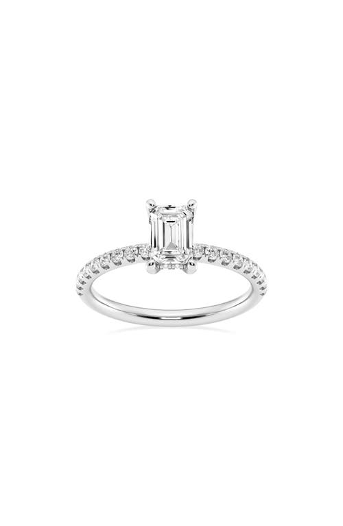 Badgley Mischka Collection Emerald Cut Lab Created Diamond Ring In Platinum