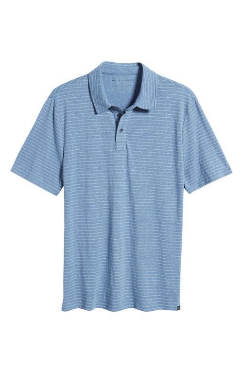 Shop Threads 4 Thought Stripe Jersey Polo In Larkspur/ecru