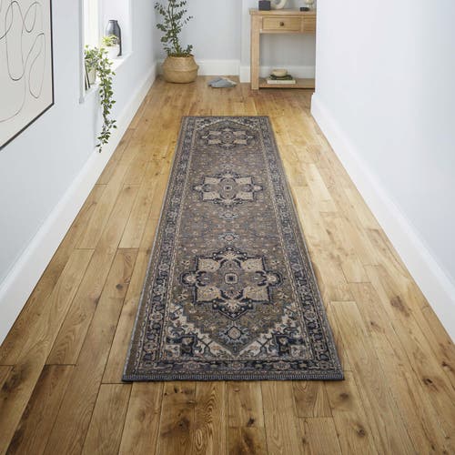 Jonathan Y Cirali Ornate Large Medallion Machine-washable Area Rug In Green/navy/cream