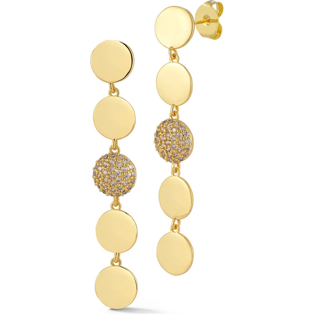 Chloe & Madison Chloe And Madison Cubic Zirconia Drop Earrings In Gold
