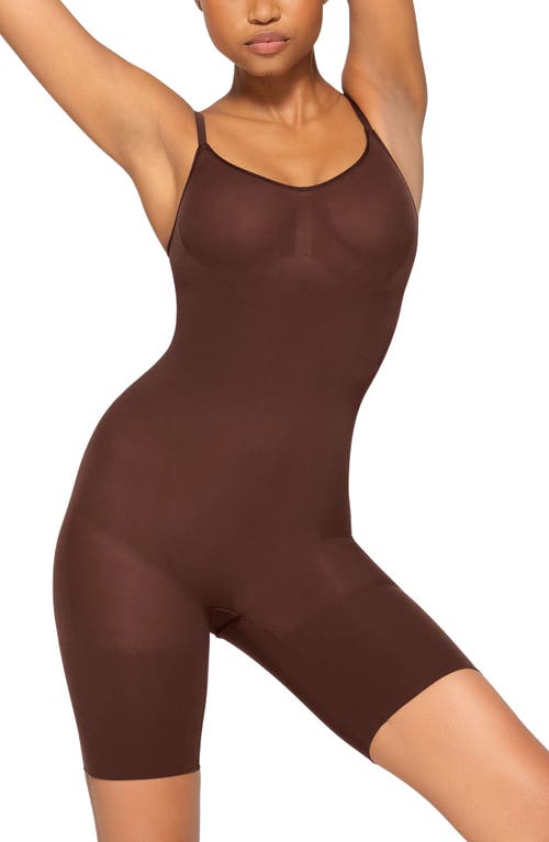Skims Everyday Sculpt Crotchless Shaper Bodysuit In Clay