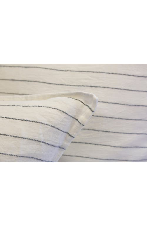 Pom Pom At Home Blake Linen Sham In Cream/grey