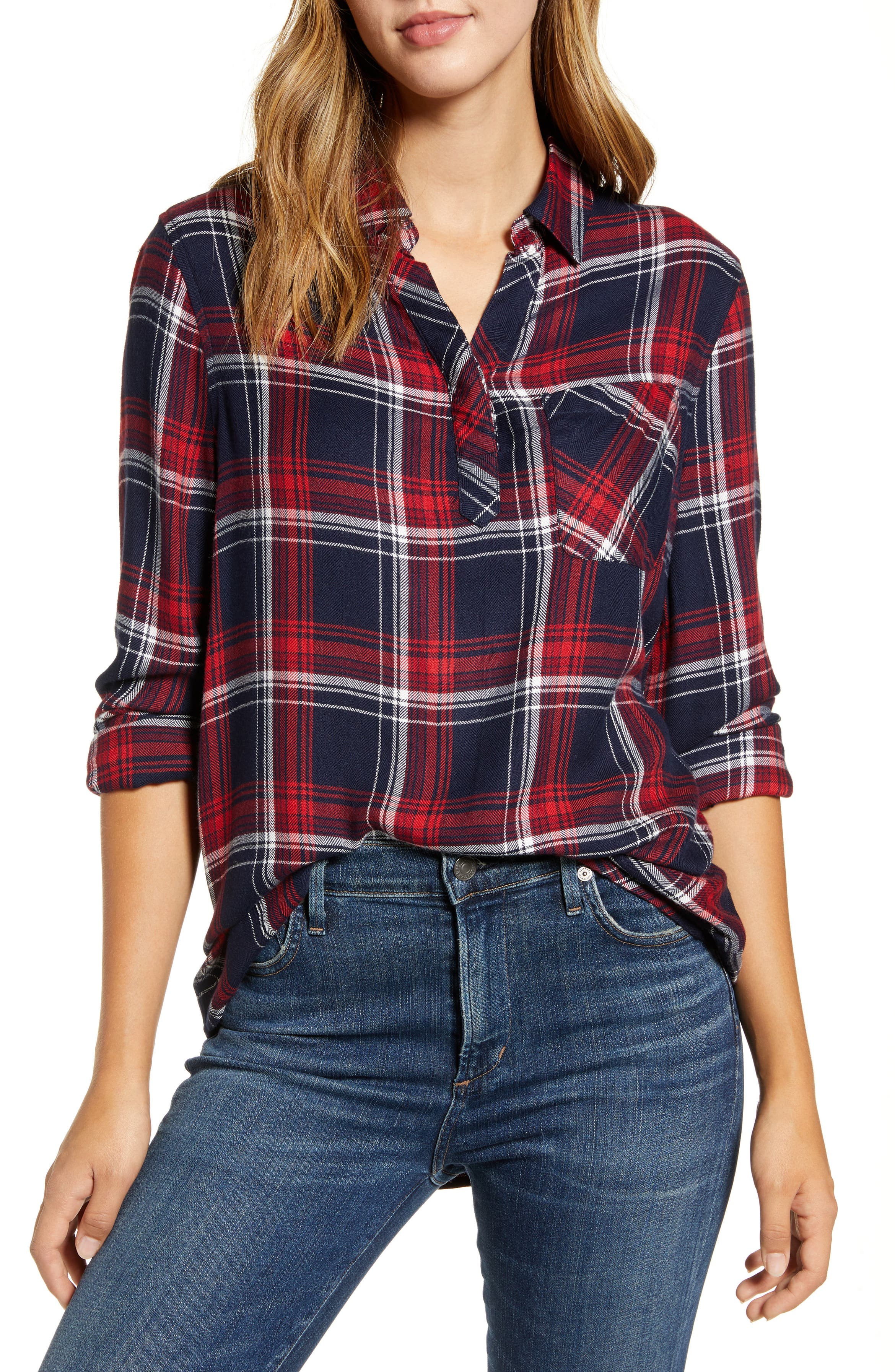 beachlunchlounge Plaid Button-Up Shirt | Nordstrom