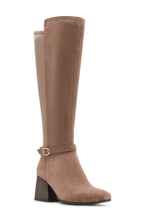 Shop Blondo Twyla Waterproof Knee High Suede Boot In Taupe Suede