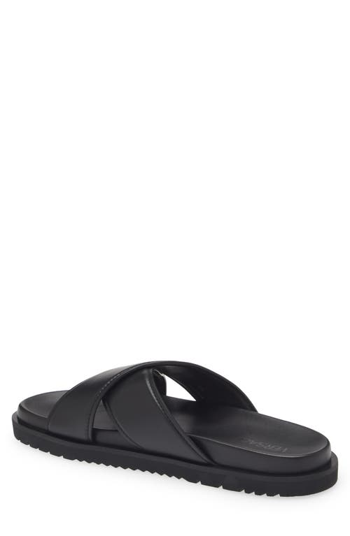 Shop Versace Crossover Slide Sandal In Black