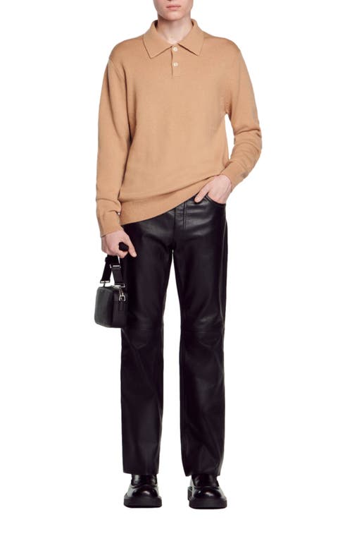Sandro Small Synthetic Leather Bag In Black
