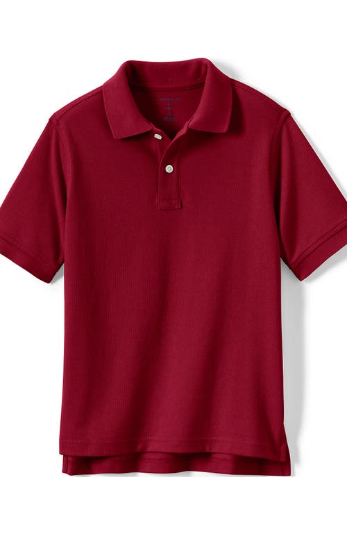 Shop Lands' End School Uniform Kids Short Sleeve Mesh Polo Shirt In Red