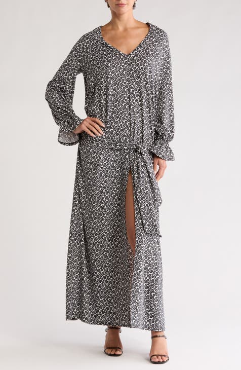 Ruffle Long Sleeve Maxi Dress