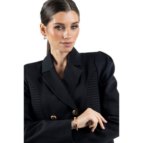 Akalia Rosalia Cropped Women Blazer In Black In Black