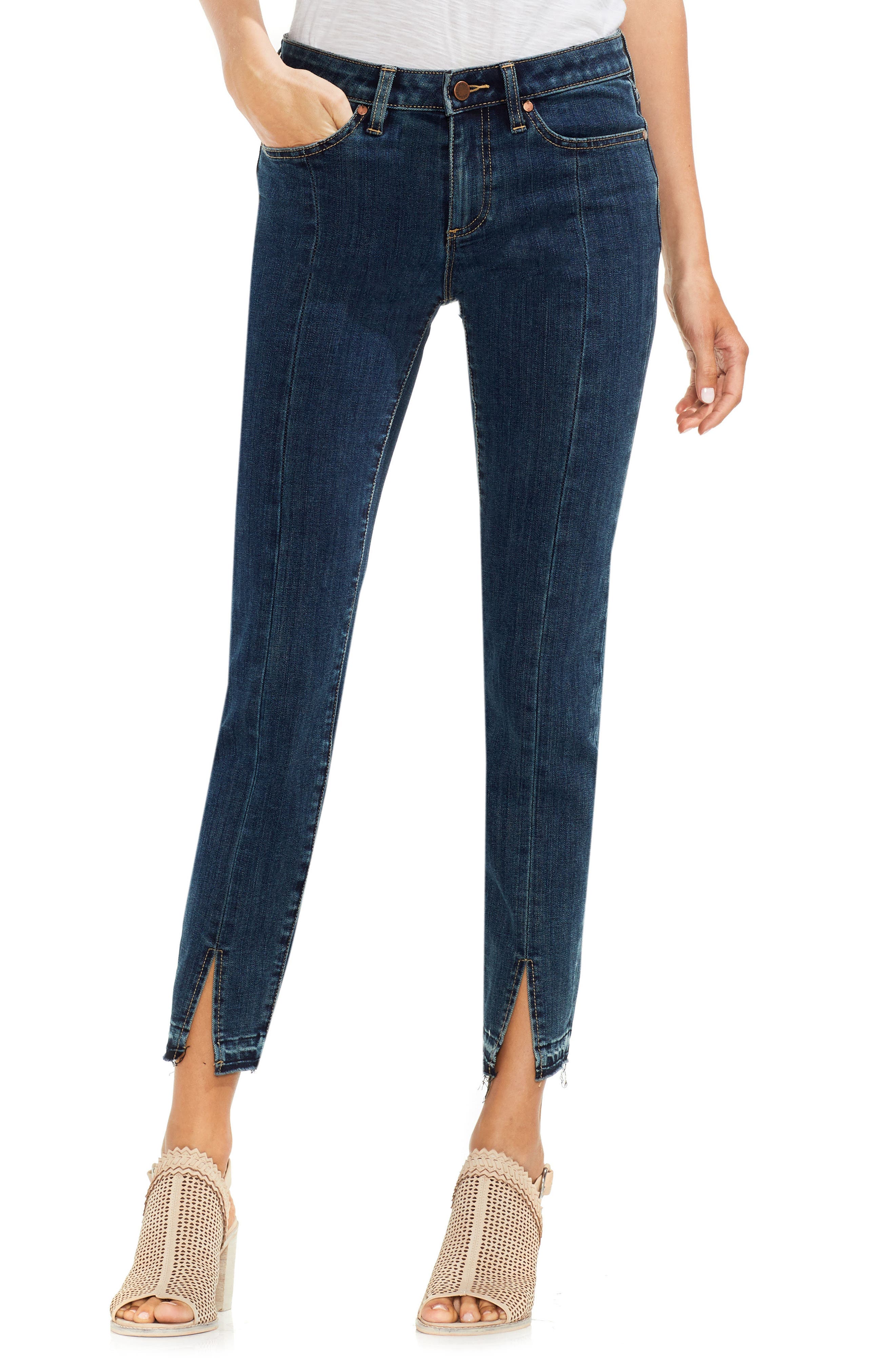 slit front jeans