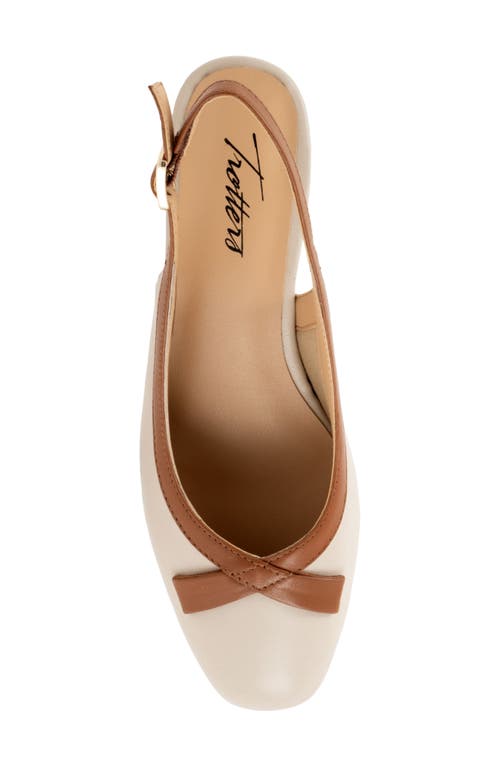 Shop Trotters Dalani Slingback Pump In Ivory/tan