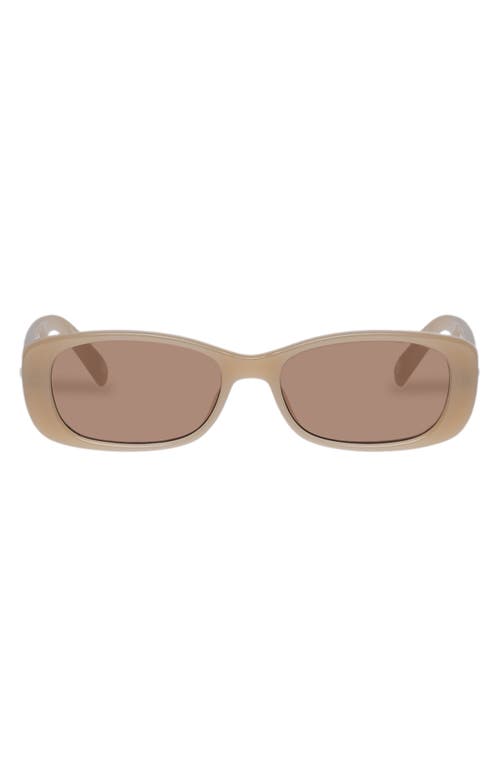 Le Specs Unreal 52mm Rectangular Sunglasses in Latte at Nordstrom