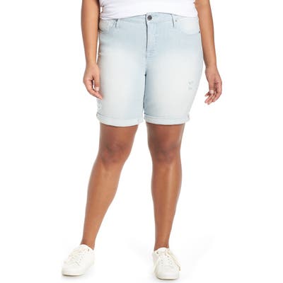 Plus Size Seven7 Weekend Bermuda Shorts, Blue