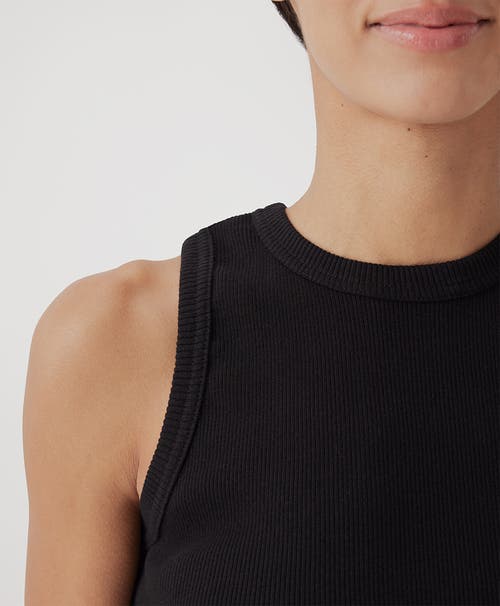 Pact Organic Favorite Rib Racerback Tank In Black