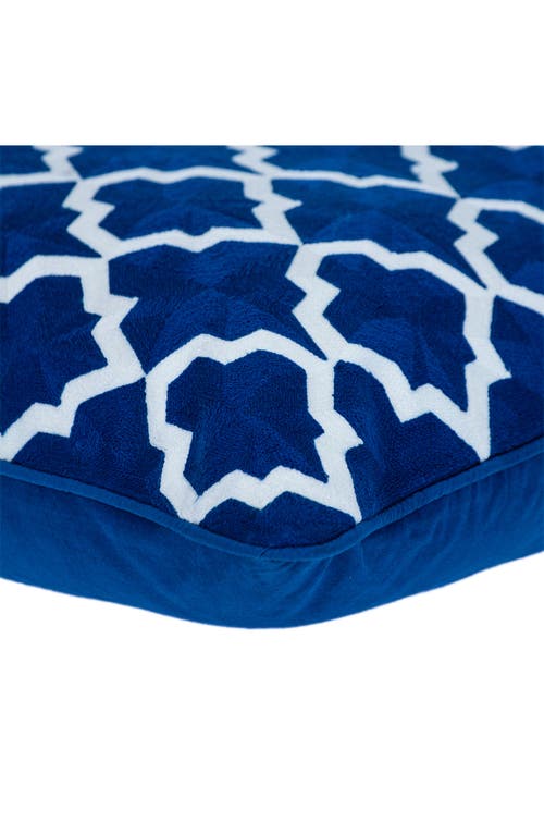 Parkland Collection Canita Embroidered Throw Pillow In Blue